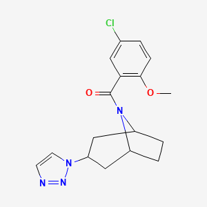 8-(5-chloro-2-methoxybenzoyl)-3-(1H-1,2,3-triazol-1-yl)-8-azabicyclo[3.2.1]octane