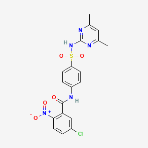 5-chloro-N-[4-[(4,6-dimethylpyrimidin-2-yl)sulfamoyl]phenyl]-2-nitrobenzamide