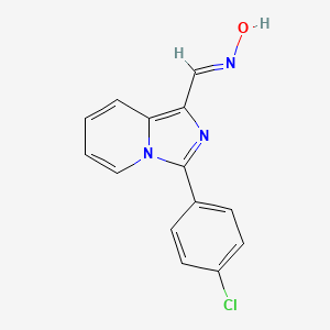 (E)-3-(4-chlorophenyl)imidazo[1,5-a]pyridine-1-carbaldehyde oxime