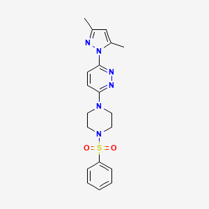 3-(3,5-dimethyl-1H-pyrazol-1-yl)-6-(4-(phenylsulfonyl)piperazin-1-yl)pyridazine
