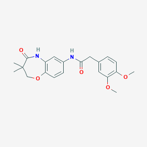 2-(3,4-dimethoxyphenyl)-N-(3,3-dimethyl-4-oxo-2,3,4,5-tetrahydrobenzo[b][1,4]oxazepin-7-yl)acetamide