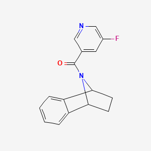molecular formula C16H13FN2O B2593090 (5-Fluoropyridin-3-yl)(1,2,3,4-tetrahydro-1,4-epiminonaphthalen-9-yl)methanone CAS No. 2034415-98-8