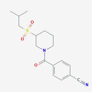 4-[3-(2-Methylpropanesulfonyl)piperidine-1-carbonyl]benzonitrile