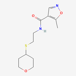 5-methyl-N-(2-((tetrahydro-2H-pyran-4-yl)thio)ethyl)isoxazole-4-carboxamide