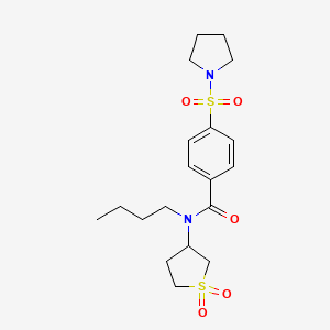 N-butyl-N-(1,1-dioxidotetrahydrothiophen-3-yl)-4-(pyrrolidin-1-ylsulfonyl)benzamide