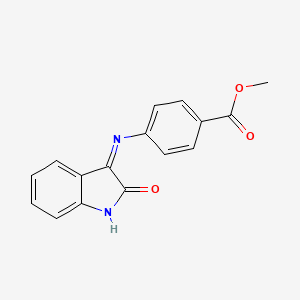 molecular formula C16H12N2O3 B2593099 (Z)-methyl 4-((2-oxoindolin-3-ylidene)amino)benzoate CAS No. 66223-21-0