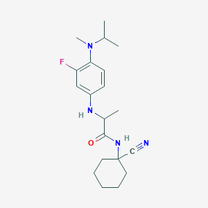 N-(1-cyanocyclohexyl)-2-({3-fluoro-4-[methyl(propan-2-yl)amino]phenyl}amino)propanamide