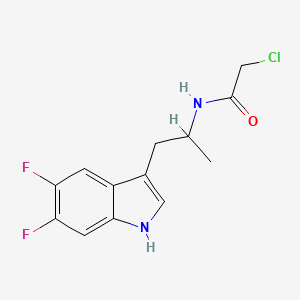 2-Chloro-N-[1-(5,6-difluoro-1H-indol-3-yl)propan-2-yl]acetamide