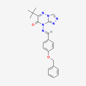(E)-8-((4-(benzyloxy)benzylidene)amino)-6-(tert-butyl)-[1,2,4]triazolo[4,3-b][1,2,4]triazin-7(8H)-one