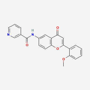 molecular formula C22H16N2O4 B2593202 N-[2-(2-methoxyphenyl)-4-oxo-4H-chromen-6-yl]pyridine-3-carboxamide CAS No. 923131-96-8