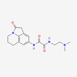 molecular formula C17H22N4O3 B2593220 N-[2-(dimethylamino)ethyl]-N'-{2-oxo-1-azatricyclo[6.3.1.0^{4,12}]dodeca-4,6,8(12)-trien-6-yl}ethanediamide CAS No. 898411-18-2
