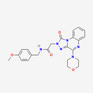 molecular formula C23H24N6O4 B2593291 N-(4-methoxybenzyl)-2-(4-morpholino-1-oxo-[1,2,4]triazolo[4,3-a]quinoxalin-2(1H)-yl)acetamide CAS No. 1189653-76-6