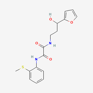 molecular formula C16H18N2O4S B2593301 N1-(3-(furan-2-yl)-3-hydroxypropyl)-N2-(2-(methylthio)phenyl)oxalamide CAS No. 1448052-32-1