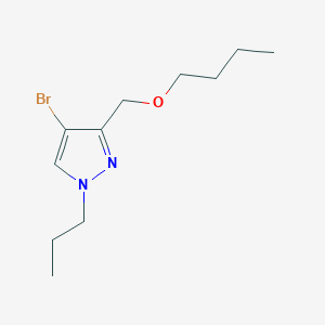 molecular formula C11H19BrN2O B2593313 4-bromo-3-(butoxymethyl)-1-propyl-1H-pyrazole CAS No. 1855951-12-0