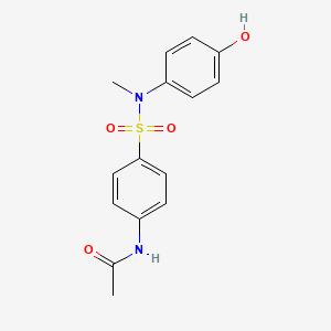 molecular formula C15H16N2O4S B2593328 N-{4-[(4-hydroxyphenyl)(methyl)sulfamoyl]phenyl}acetamide CAS No. 343935-62-6