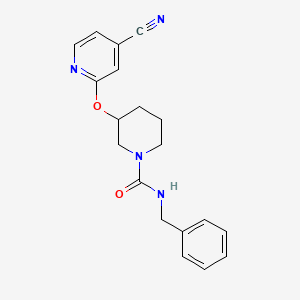 molecular formula C19H20N4O2 B2593387 N-benzyl-3-((4-cyanopyridin-2-yl)oxy)piperidine-1-carboxamide CAS No. 2034560-35-3