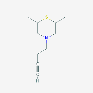molecular formula C10H17NS B2593392 4-But-3-ynyl-2,6-dimethylthiomorpholine CAS No. 1338983-44-0