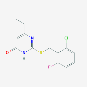 2-[(2-chloro-6-fluorobenzyl)sulfanyl]-6-ethyl-4(3H)-pyrimidinone