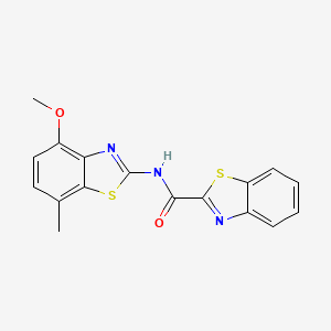 N-(4-methoxy-7-methyl-1,3-benzothiazol-2-yl)-1,3-benzothiazole-2-carboxamide