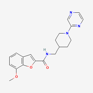 7-methoxy-N-((1-(pyrazin-2-yl)piperidin-4-yl)methyl)benzofuran-2-carboxamide