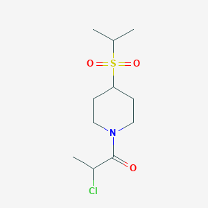 2-Chloro-1-(4-propan-2-ylsulfonylpiperidin-1-yl)propan-1-one