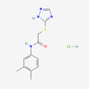 2-((4H-1,2,4-triazol-3-yl)thio)-N-(3,4-dimethylphenyl)acetamide hydrochloride