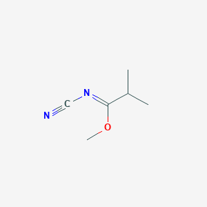 molecular formula C6H10N2O B2593423 methyl N-cyano-2-methylpropanimidate CAS No. 59758-81-5