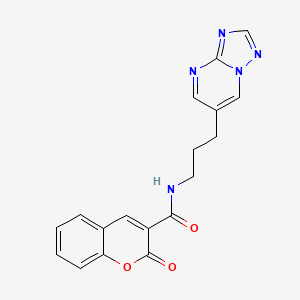 N-(3-([1,2,4]triazolo[1,5-a]pyrimidin-6-yl)propyl)-2-oxo-2H-chromene-3-carboxamide