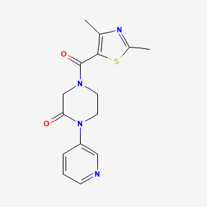 4-(2,4-Dimethyl-1,3-thiazole-5-carbonyl)-1-(pyridin-3-yl)piperazin-2-one