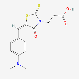 (E)-3-(5-(4-(dimethylamino)benzylidene)-4-oxo-2-thioxothiazolidin-3-yl)propanoic acid