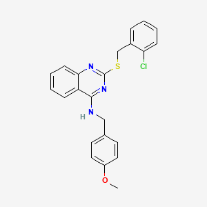 2-[(2-chlorophenyl)methylsulfanyl]-N-[(4-methoxyphenyl)methyl]quinazolin-4-amine