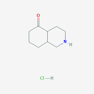 molecular formula C9H16ClNO B2593434 Decahydroisoquinolin-5-one hydrochloride CAS No. 2416234-81-4