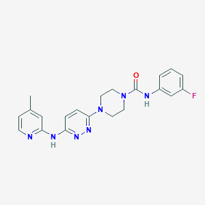 N-(3-fluorophenyl)-4-(6-((4-methylpyridin-2-yl)amino)pyridazin-3-yl)piperazine-1-carboxamide