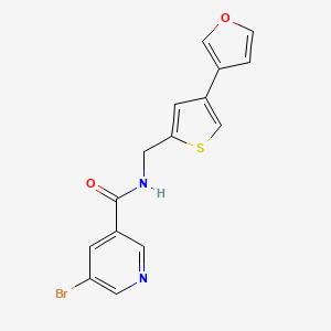5-Bromo-N-[[4-(furan-3-yl)thiophen-2-yl]methyl]pyridine-3-carboxamide