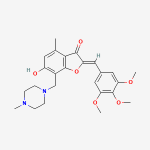 (Z)-6-hydroxy-4-methyl-7-((4-methylpiperazin-1-yl)methyl)-2-(3,4,5-trimethoxybenzylidene)benzofuran-3(2H)-one