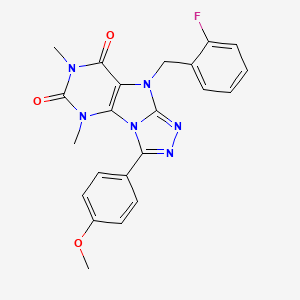 9-(2-fluorobenzyl)-3-(4-methoxyphenyl)-5,7-dimethyl-5,9-dihydro-6H-[1,2,4]triazolo[4,3-e]purine-6,8(7H)-dione
