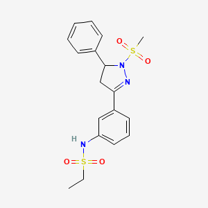 N-[3-(2-methylsulfonyl-3-phenyl-3,4-dihydropyrazol-5-yl)phenyl]ethanesulfonamide