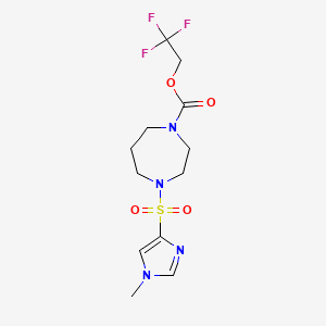 2,2,2-trifluoroethyl 4-((1-methyl-1H-imidazol-4-yl)sulfonyl)-1,4-diazepane-1-carboxylate