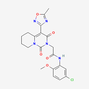 N-(5-chloro-2-methoxyphenyl)-2-[4-(5-methyl-1,2,4-oxadiazol-3-yl)-1,3-dioxo-5,6,7,8-tetrahydro-1H-pyrido[1,2-c]pyrimidin-2(3H)-yl]acetamide