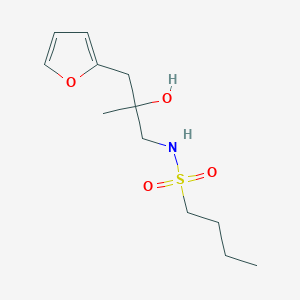 N-(3-(furan-2-yl)-2-hydroxy-2-methylpropyl)butane-1-sulfonamide