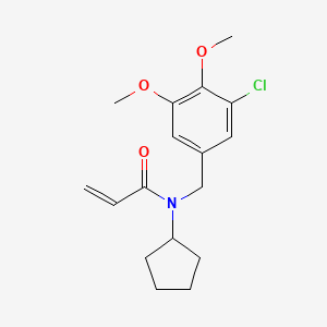 N-[(3-Chloro-4,5-dimethoxyphenyl)methyl]-N-cyclopentylprop-2-enamide