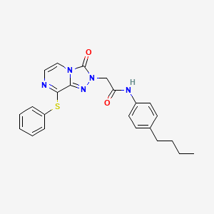 molecular formula C23H23N5O2S B2593466 N-(4-butylphenyl)-2-[3-oxo-8-(phenylsulfanyl)-2H,3H-[1,2,4]triazolo[4,3-a]pyrazin-2-yl]acetamide CAS No. 1216805-15-0