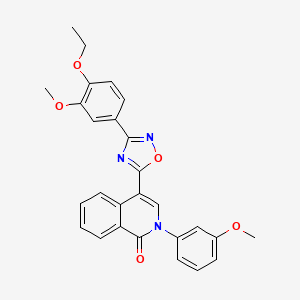 4-[3-(4-ethoxy-3-methoxyphenyl)-1,2,4-oxadiazol-5-yl]-2-(3-methoxyphenyl)isoquinolin-1(2H)-one