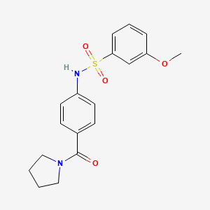 3-methoxy-N-(4-(pyrrolidine-1-carbonyl)phenyl)benzenesulfonamide