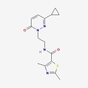 molecular formula C15H18N4O2S B2593479 N-(2-(3-cyclopropyl-6-oxopyridazin-1(6H)-yl)ethyl)-2,4-dimethylthiazole-5-carboxamide CAS No. 2034366-60-2