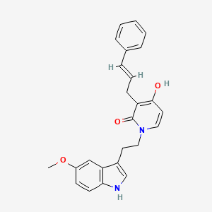 4-hydroxy-1-[2-(5-methoxy-1H-indol-3-yl)ethyl]-3-(3-phenyl-2-propenyl)-2(1H)-pyridinone
