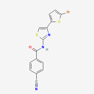 N-(4-(5-bromothiophen-2-yl)thiazol-2-yl)-4-cyanobenzamide