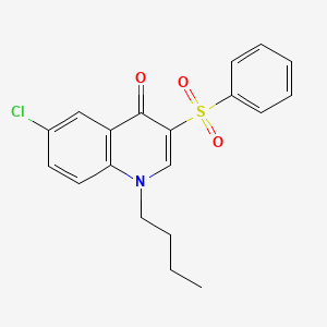 molecular formula C19H18ClNO3S B2593492 1-butyl-6-chloro-3-(phenylsulfonyl)quinolin-4(1H)-one CAS No. 899217-59-5