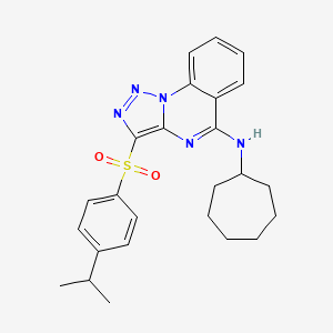 N-cycloheptyl-3-[(4-isopropylphenyl)sulfonyl][1,2,3]triazolo[1,5-a]quinazolin-5-amine