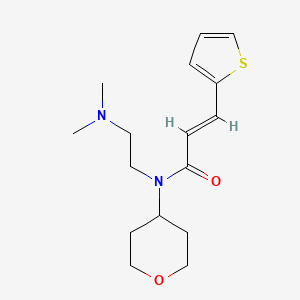 (E)-N-(2-(dimethylamino)ethyl)-N-(tetrahydro-2H-pyran-4-yl)-3-(thiophen-2-yl)acrylamide